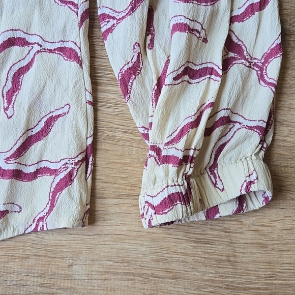 ba&sh Clea Printed Crepe Blouse Sz 2 - Picture 11 of 11